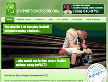 Tablet Screenshot of nysportsconcussion.com